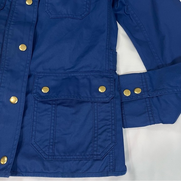 J. Crew Blue Utility Jacket with Gold Buttons - Picture 4 of 9